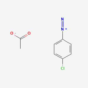 molecular formula C8H7ClN2O2 B14670625 Benzenediazonium, 4-chloro-, acetate CAS No. 50715-69-0
