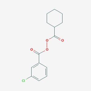 molecular formula C14H15ClO4 B14670655 Peroxide, 3-chlorobenzoyl cyclohexylcarbonyl CAS No. 39651-57-5