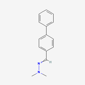 molecular formula C15H16N2 B14670661 N-methyl-N-[(4-phenylphenyl)methylideneamino]methanamine CAS No. 41467-98-5