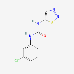 molecular formula C9H7ClN4OS B14670705 N-(3-Chlorophenyl)-N'-1,2,3-thiadiazol-5-ylurea CAS No. 51707-58-5