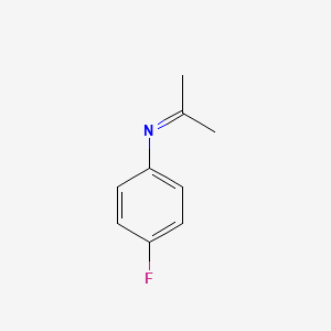 molecular formula C9H10FN B14670729 N-(4-Fluorophenyl)propan-2-imine CAS No. 51678-96-7