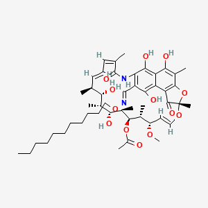 molecular formula C49H70N2O13 B14670740 3-Formylrifamycin SV O-undecyloxime CAS No. 41776-59-4
