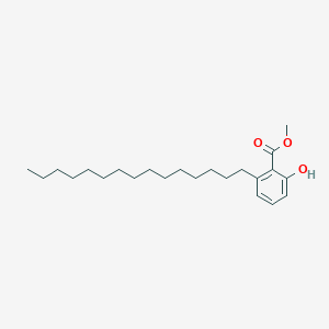 molecular formula C23H38O3 B14670771 Benzoic acid, 2-hydroxy-6-pentadecyl-, methyl ester CAS No. 38449-27-3