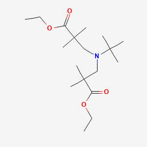 molecular formula C18H35NO4 B14670777 Diethyl 3,3'-(tert-butylimino)bis(2,2-dimethylpropanoate) CAS No. 37489-09-1