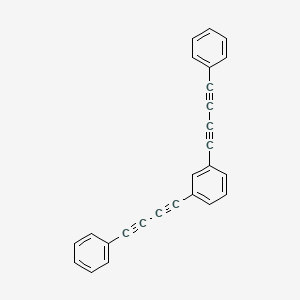 molecular formula C26H14 B14670807 Benzene, 1,3-bis(4-phenyl-1,3-butadiynyl)- CAS No. 37902-13-9