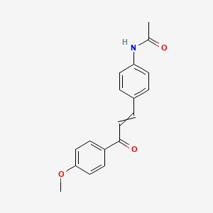 molecular formula C18H17NO3 B14670820 N-{4-[3-(4-Methoxyphenyl)-3-oxoprop-1-en-1-yl]phenyl}acetamide CAS No. 51410-04-9