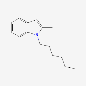 molecular formula C15H21N B14670825 1-Hexyl-2-methyl-1H-indole CAS No. 42951-37-1