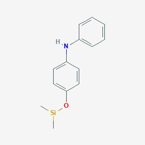 molecular formula C14H16NOSi B14670867 Dimethyl-p-phenylaminophenoxysilane 
