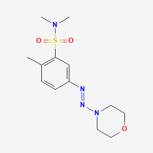 molecular formula C13H20N4O3S B14670869 N,N,2-Trimethyl-5-[(E)-(morpholin-4-yl)diazenyl]benzene-1-sulfonamide CAS No. 50355-05-0