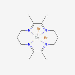 molecular formula C14H24Br2CoN4 B14670891 Dibromocobalt;2,3,9,10-tetramethyl-1,4,8,11-tetrazacyclotetradeca-1,3,8,10-tetraene CAS No. 39177-15-6