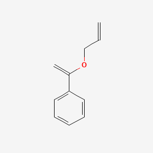 molecular formula C11H12O B14670908 Benzene, [1-(2-propenyloxy)ethenyl]- CAS No. 40815-73-4