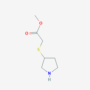 molecular formula C7H13NO2S B1467094 Methyl (pyrrolidin-3-ylthio)acetate CAS No. 748797-12-8