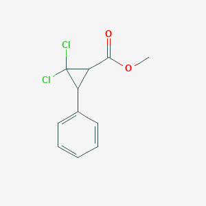 molecular formula C11H10Cl2O2 B14671051 Methyl 2,2-dichloro-3-phenylcyclopropanecarboxylate CAS No. 39872-20-3