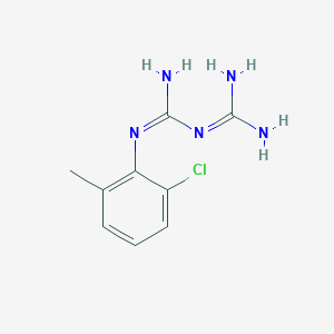 molecular formula C9H12ClN5 B14671055 2-(2-Chloro-6-methylphenyl)-1-(diaminomethylidene)guanidine CAS No. 49872-70-0