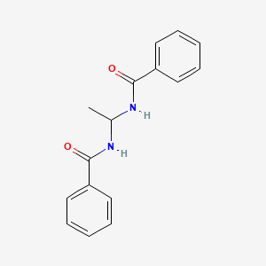 molecular formula C16H16N2O2 B14671073 N-(1-benzamidoethyl)benzamide CAS No. 40899-10-3