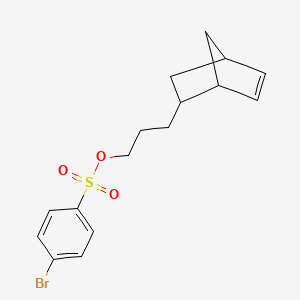 molecular formula C16H19BrO3S B14671177 3-(Bicyclo[2.2.1]hept-5-en-2-yl)propyl 4-bromobenzenesulfonate CAS No. 50686-23-2