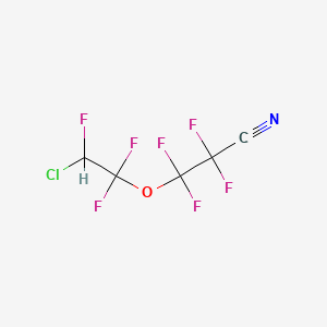 molecular formula C5HClF7NO B14671191 3-(2-Chloro-1,1,2-trifluoroethoxy)-2,2,3,3-tetrafluoropropanenitrile CAS No. 51579-45-4