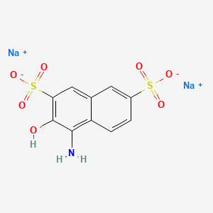 molecular formula C10H7NNa2O7S2 B14671245 Disodium 4-amino-3-hydroxy-2,7-naphthalenedisulfonate CAS No. 42579-07-7
