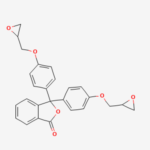molecular formula C26H22O6 B14671250 3,3-Bis{4-[(oxiran-2-yl)methoxy]phenyl}-2-benzofuran-1(3H)-one CAS No. 41186-95-2