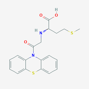molecular formula C19H20N2O3S2 B14671255 N-[2-Oxo-2-(10H-phenothiazin-10-yl)ethyl]-L-methionine CAS No. 42568-21-8