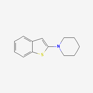 molecular formula C13H15NS B14671266 1-(1-Benzothiophen-2-yl)piperidine CAS No. 40584-57-4