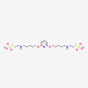 molecular formula C19H35N3O8S4 B14671281 Ethanethiol, 2,2'-(2,6-pyridinediyl)bis(oxypentamethyleneimino-, bis (hydrogen sulfate) (ester) CAS No. 41287-20-1