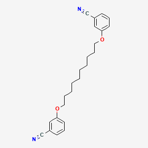 molecular formula C24H28N2O2 B14671367 3,3'-[Decane-1,10-diylbis(oxy)]dibenzonitrile CAS No. 50381-93-6