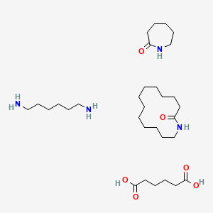 molecular formula C31H62N4O6 B14671414 Azacyclotetradecan-2-one;azepan-2-one;hexane-1,6-diamine;hexanedioic acid CAS No. 26777-62-8