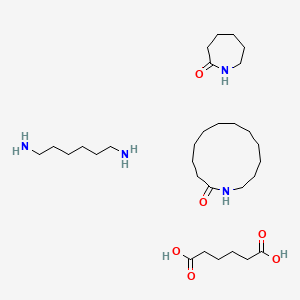 molecular formula C30H60N4O6 B14671425 Azacyclotridecan-2-one;azepan-2-one;hexane-1,6-diamine;hexanedioic acid CAS No. 51365-12-9