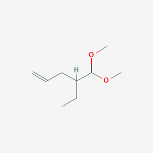 molecular formula C9H18O2 B14671490 4-(Dimethoxymethyl)hex-1-ene CAS No. 51048-47-6