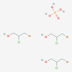 molecular formula C9H21Br3Cl3O7P B14671497 3-Bromo-2-chloropropan-1-ol;phosphoric acid CAS No. 36704-88-8