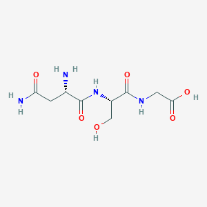 molecular formula C9H16N4O6 B14671522 L-Asparaginyl-L-serylglycine CAS No. 45233-81-6