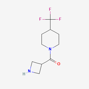 molecular formula C10H15F3N2O B1467155 1-(azetidine-3-carbonyl)-4-(trifluoromethyl)piperidine CAS No. 1478039-79-0