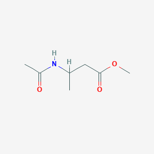 molecular formula C7H13NO3 B14671578 Butanoic acid, 3-(acetylamino)-, methyl ester CAS No. 43135-01-9