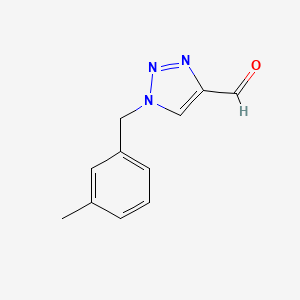 1-[(3-methylphenyl)methyl]-1H-1,2,3-triazole-4-carbaldehyde