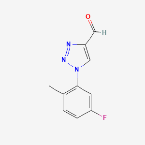 1-(5-fluoro-2-methylphenyl)-1H-1,2,3-triazole-4-carbaldehyde