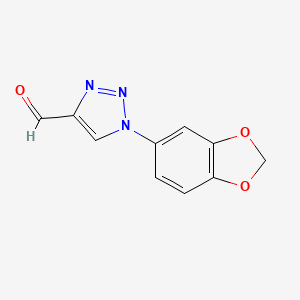 1-(2H-1,3-benzodioxol-5-yl)-1H-1,2,3-triazole-4-carbaldehyde