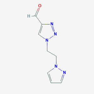 1-[2-(1H-pyrazol-1-yl)ethyl]-1H-1,2,3-triazole-4-carbaldehyde