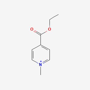 molecular formula C9H12NO2+ B14671656 Pyridinium, 4-(ethoxycarbonyl)-1-methyl- CAS No. 46052-17-9
