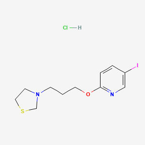 molecular formula C11H16ClIN2OS B14671692 Thiazolidine, 3-(3-(5-iodo-2-pyridyloxy)propyl)-, hydrochloride CAS No. 41287-76-7