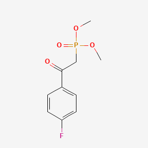 molecular formula C10H12FO4P B14671743 Phosphonic acid, [2-(4-fluorophenyl)-2-oxoethyl]-, dimethyl ester CAS No. 51638-12-1