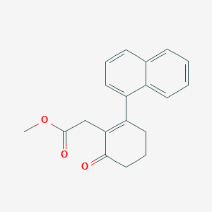 molecular formula C19H18O3 B14671755 Methyl [2-(naphthalen-1-yl)-6-oxocyclohex-1-en-1-yl]acetate CAS No. 40419-97-4