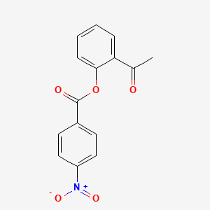 molecular formula C15H11NO5 B14671773 Ethanone, 1-[2-[(4-nitrobenzoyl)oxy]phenyl]- CAS No. 36695-15-5