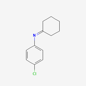 molecular formula C12H14ClN B14671809 N-(4-chlorophenyl)cyclohexanimine CAS No. 36132-64-6