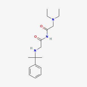 molecular formula C17H27N3O2 B14671875 Glycinamide, N,N-diethylglycyl-N-(2-methyl-1-phenylethyl)- CAS No. 50333-32-9