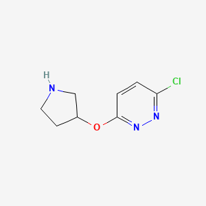 B1467189 3-Chloro-6-(pyrrolidin-3-yloxy)pyridazine CAS No. 1250093-76-5