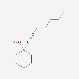 molecular formula C13H22O B14671892 Cyclohexanol, 1-(1-heptynyl)- CAS No. 37828-64-1
