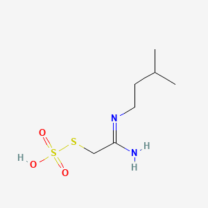 molecular formula C7H16N2O3S2 B14671948 S-((N-Isopentylamidino)methyl) hydrogen thiosulfate CAS No. 40283-51-0