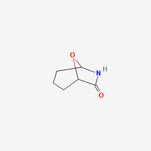 molecular formula C6H9NO2 B14671969 8-Oxa-6-azabicyclo[3.2.1]octan-7-one CAS No. 49831-29-0