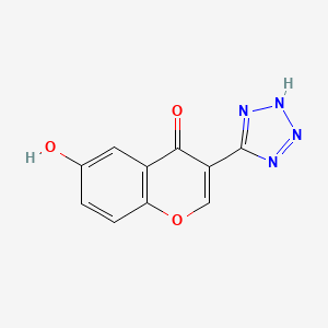 molecular formula C10H6N4O3 B14672000 6-Hydroxy-3-(2H-tetrazol-5-yl)-4H-1-benzopyran-4-one CAS No. 50743-75-4